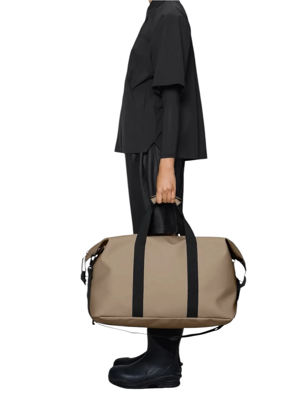 Rains Hilo Weekender Bag with Sand Style 14200 with Black Straps NWT Sealed
